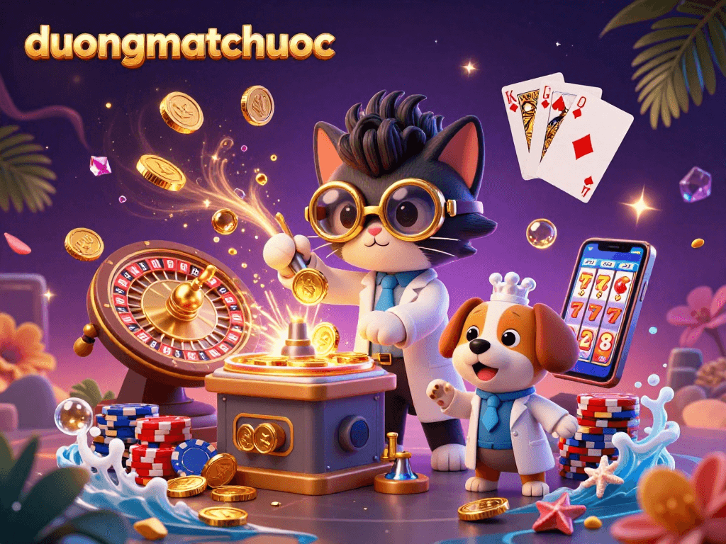 Experience the lively duongmatchuoc online game with joyful characters and casino elements enhancing the fun!