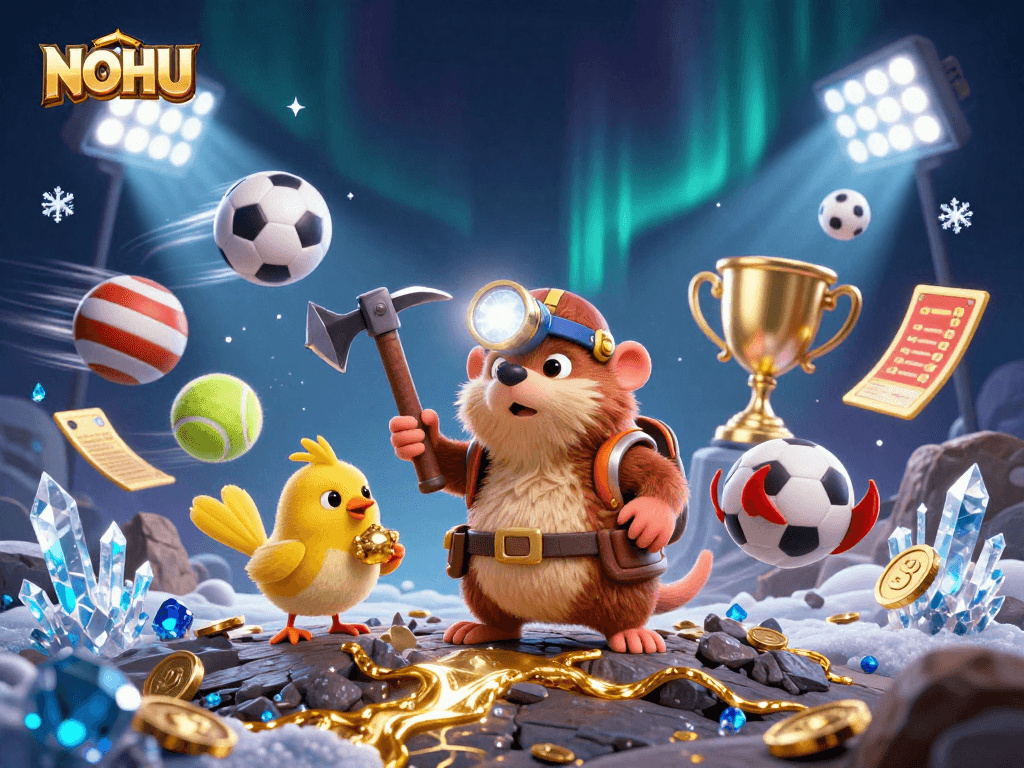 Experience thrilling jackpots with NOHU as a treasure hunter mole explores a cave of gold and gems.