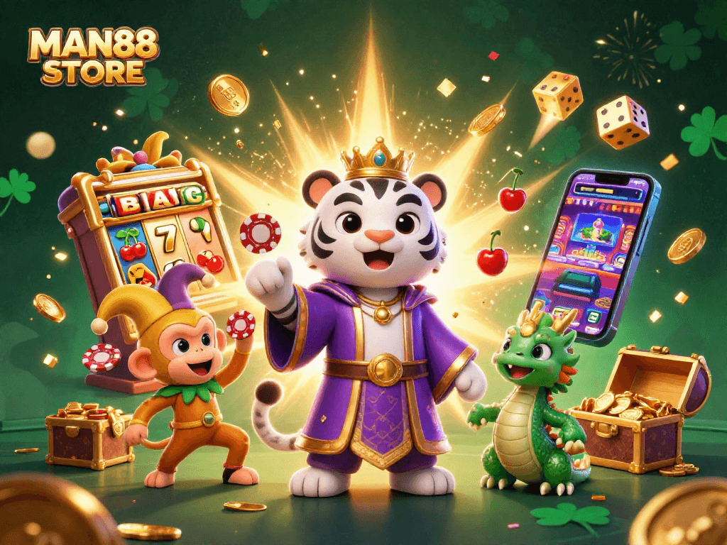 Play thrilling games at MAN88 STORE with exciting jackpots, colorful slots, and engaging characters.