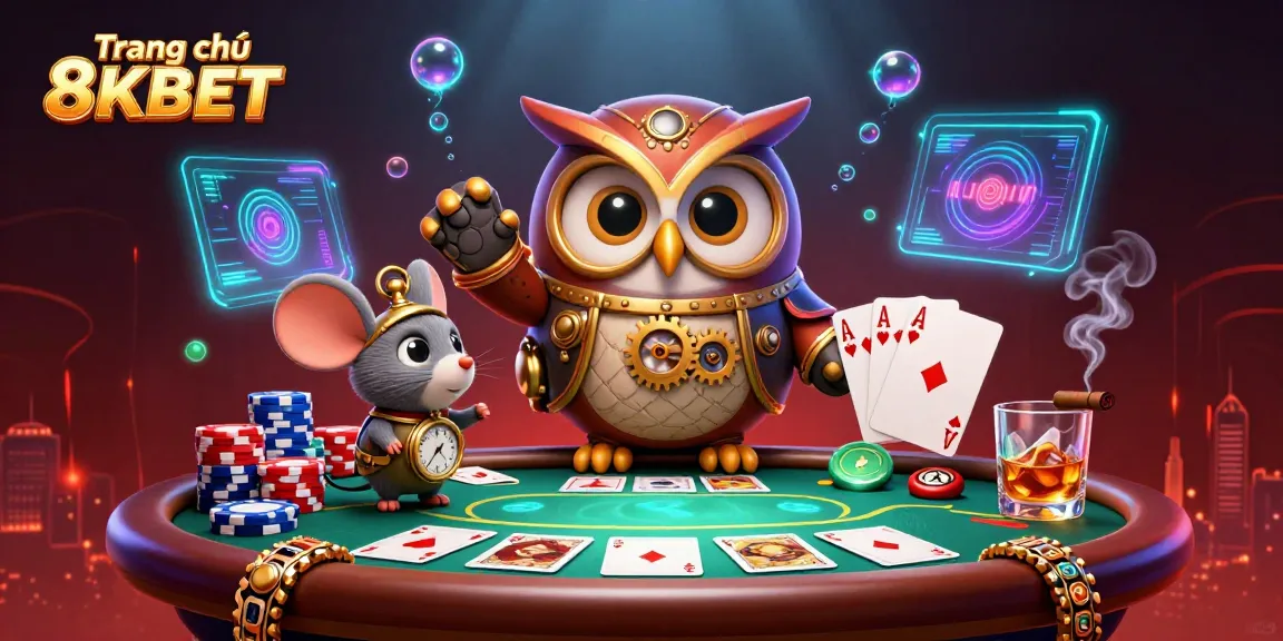 Experience the vibrant world of Trang chủ 8KBET with 3D casino characters and dynamic gaming elements.