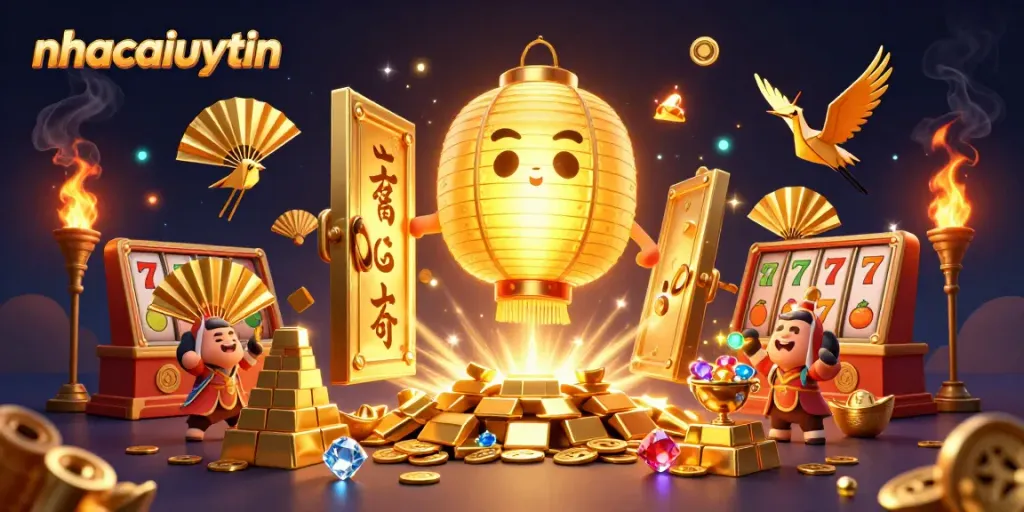 Experience the vibrant nhacaiuytin casino scene with dynamic slot machines and golden treasures.