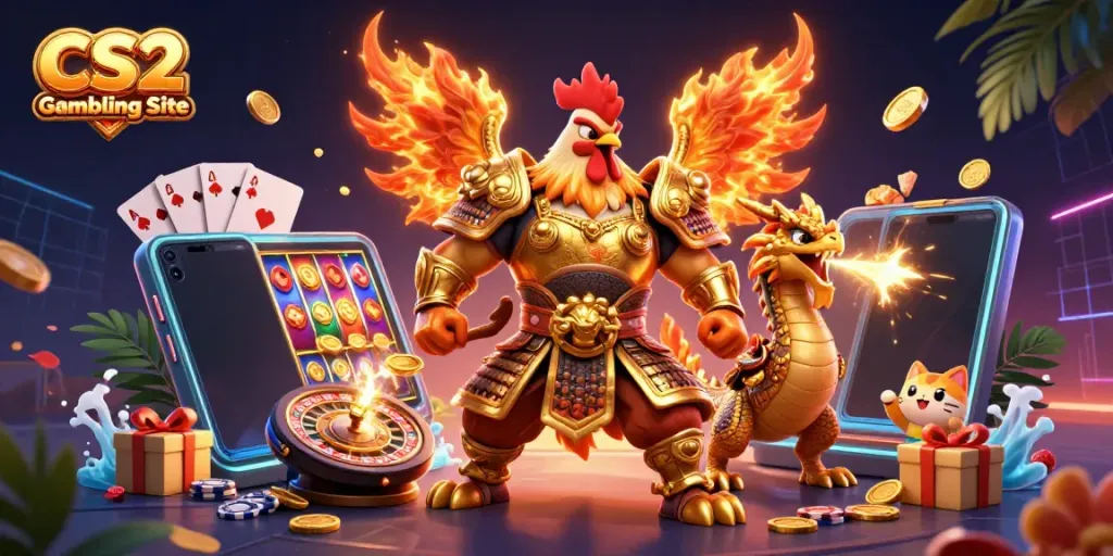 Experience thrilling moments at a CS2 Gambling Site with explosive slots and vibrant characters.