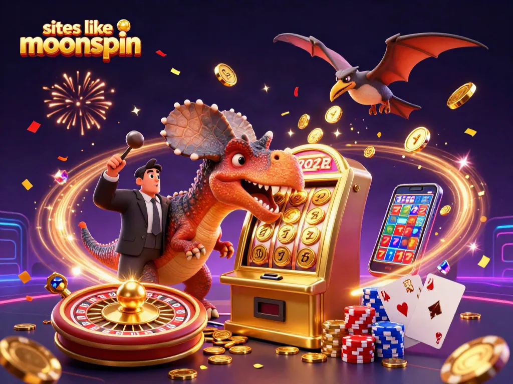 Catch a jackpot with sites like moonspin featuring a pachycephalosaurus and casino chaos.