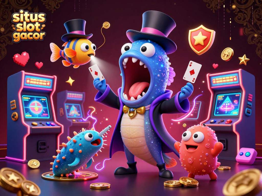 Mengakses situs slot gacor dengan karakter unik seperti ikan gulper beraksi dalam permainan kasino yang magis.