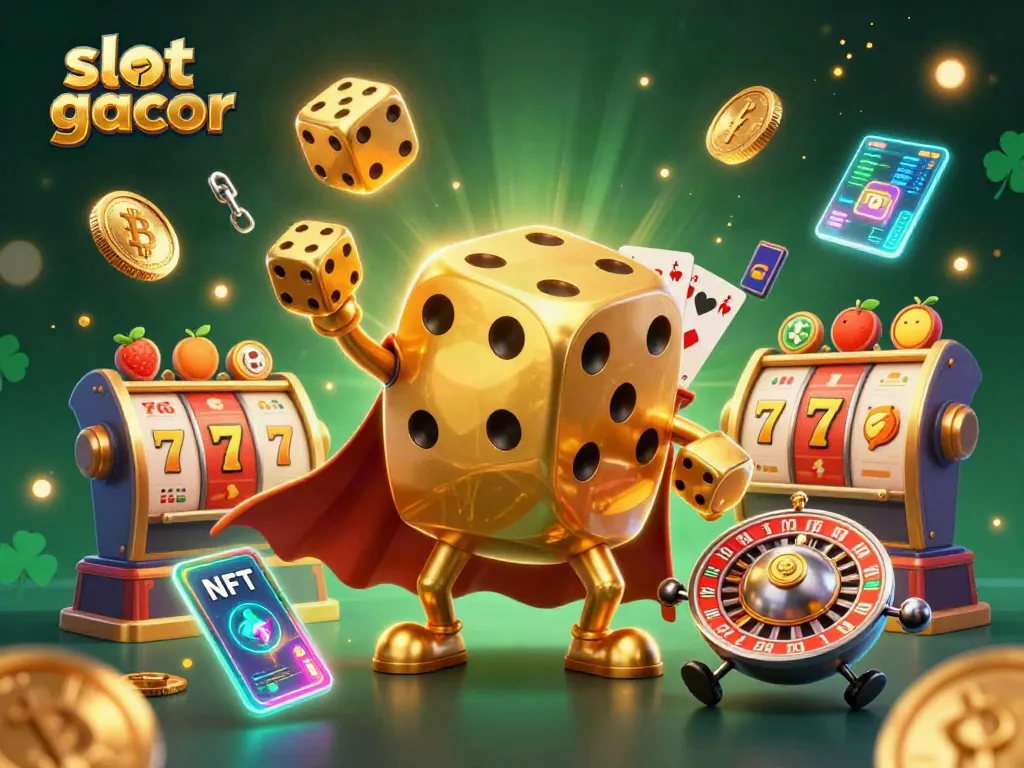 Menangkan slot gacor dengan beragam simbol menarik dan jackpot menggiurkan, dikelilingi karakter 3D yang menarik.