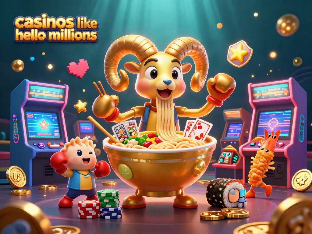 Win big with casinos like hello millions in a vibrant digital arcade atmosphere.