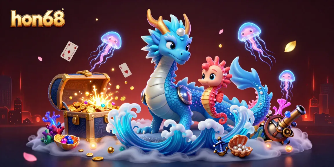 Join the adventure on hon68 with a radiant dragon and enchanting underwater treasures!