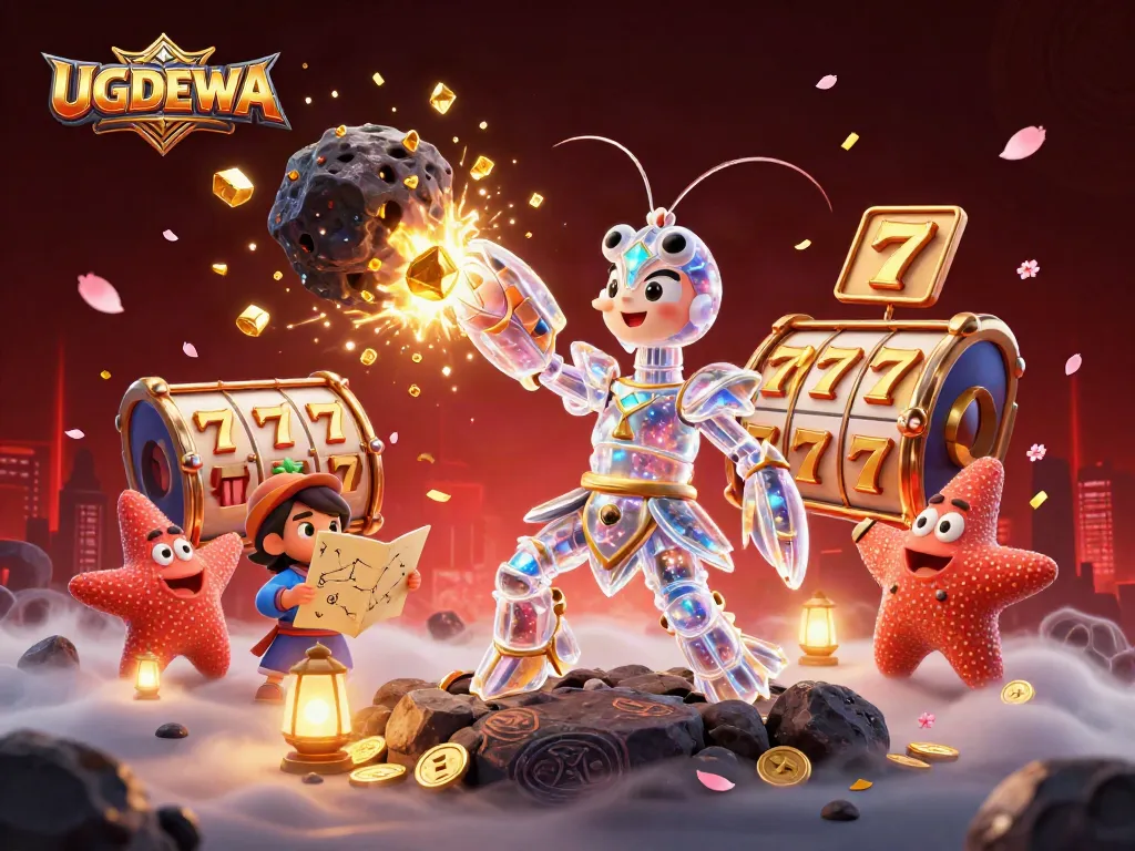 Play exciting games at UGDEWA while a galactic character punches through an asteroid revealing treasures.