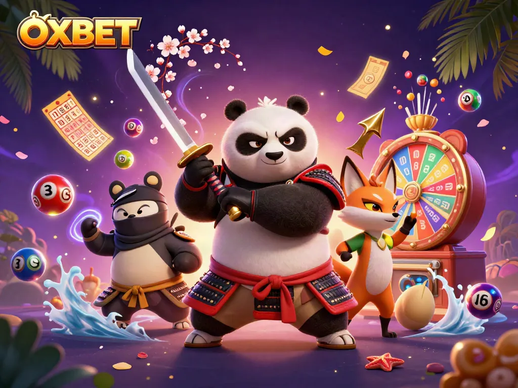 Engage in thrilling gameplay experiences with OXBET, illustrated through dynamic casino elements and characters.