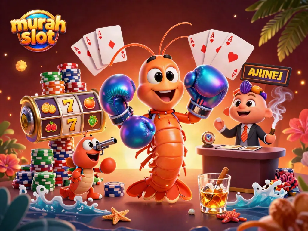 Menangkan jackpot di slot murah dengan ilustrasi 3D berwarna cerah dan karakter unik.