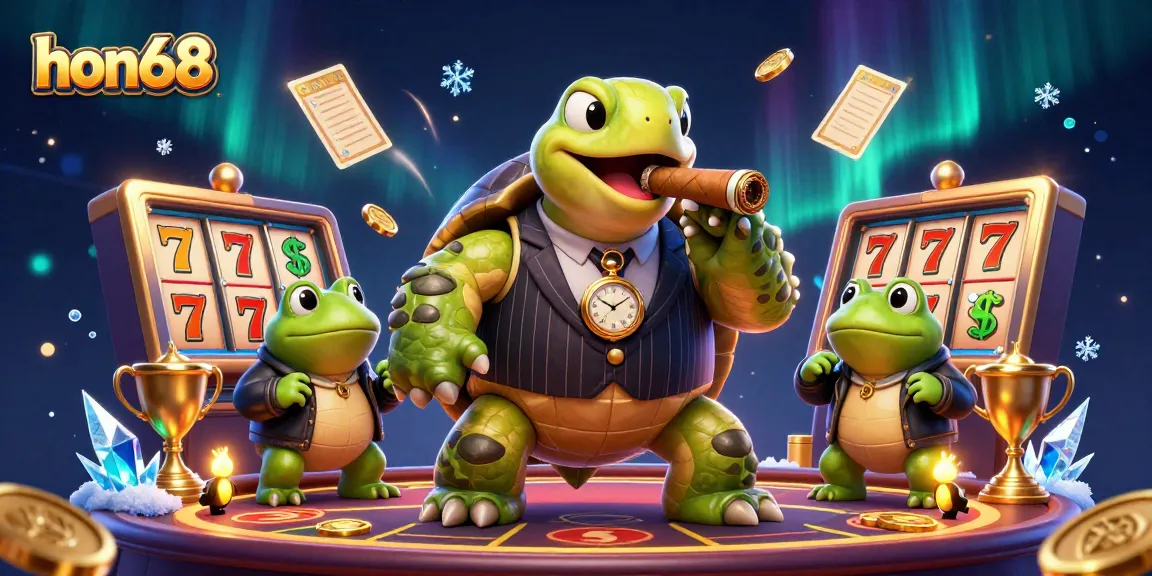 Experience exhilarating gameplay at hon68 with this lively casino illustration of vibrant characters and gaming elements.