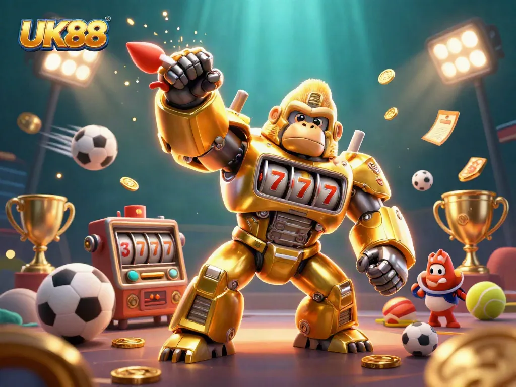 Play exciting online games at UK88 with vibrant characters showcasing dynamic betting elements and sports.