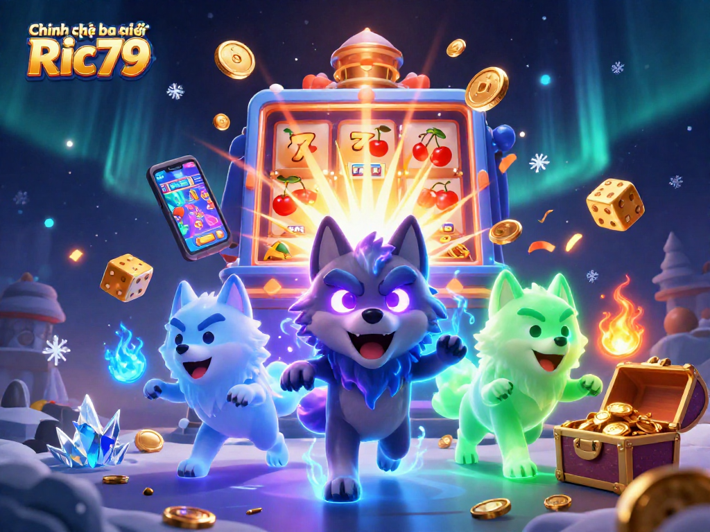 Engage with the excitement of Chính sách bảo mật Ric79 in this vibrant 3D casino illustration showcasing dynamic gaming elements.