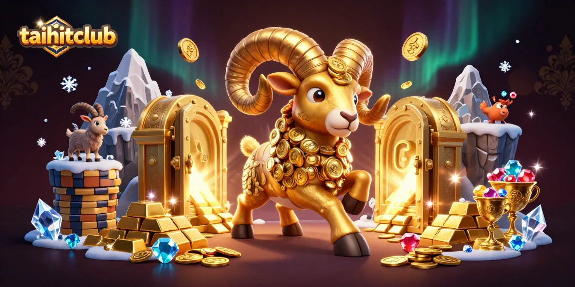 Maximize your winnings with taihitclub, featuring a golden ram charging through a dazzling casino scene.