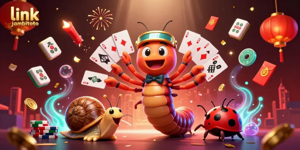 Engage with the vibrant world of link jambitoto, showcasing thrilling gameplay with animated characters and casino elements.