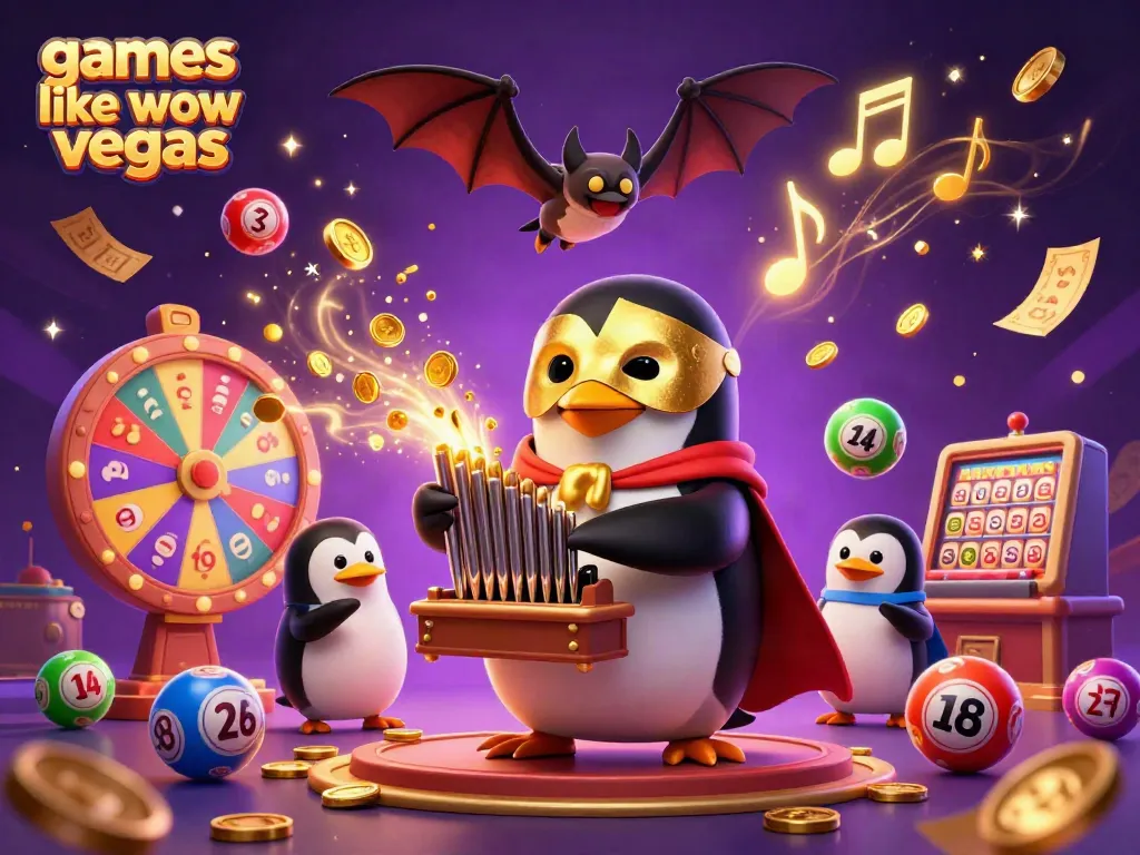Win big with games like wow vegas, featuring engaging 3D penguin and dynamic casino elements.