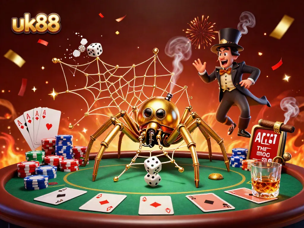 Experience the thrill of winning at uk88 with this vibrant 3D casino illustration!