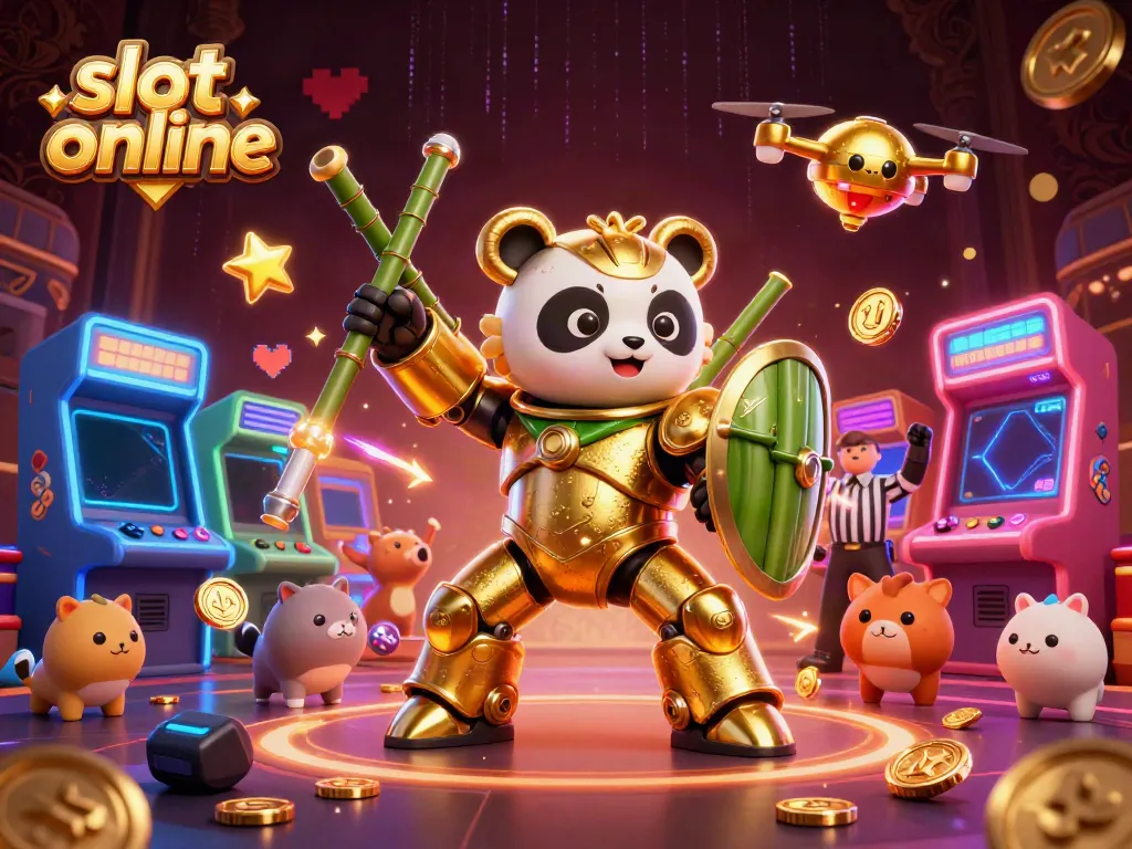 Spin to win with slot online in this vibrant 3D scene full of dynamic casino action.