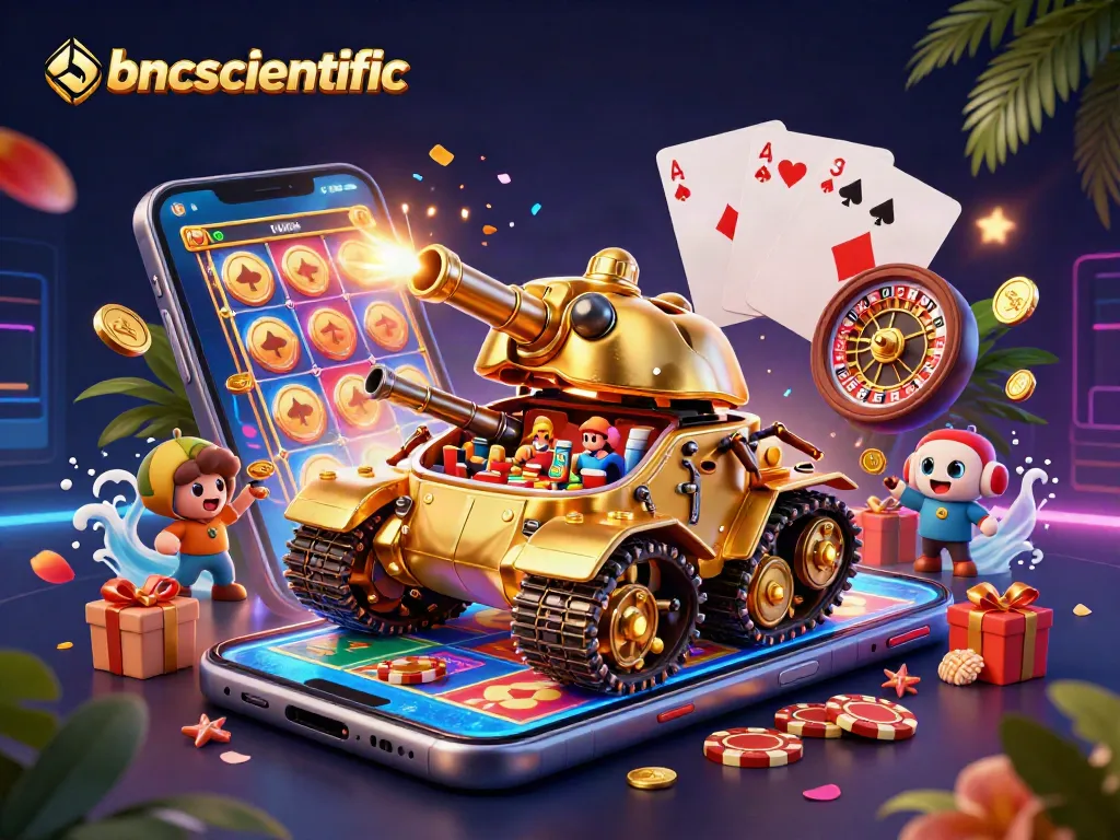 Experience thrilling gameplay with bncscientific's vibrant casino scene filled with excitement and action.
